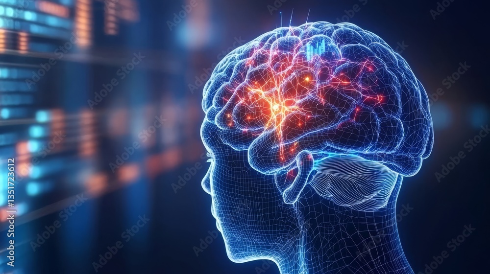 Neural Network Action Exploring Human Brain Connectivity Digital Realm Infographic Futuristic Side View Mind Concept Neural Network Action Exploring Human Brain Connectivity Digital Realm Infographic Futuristic Side View Mind Concept
