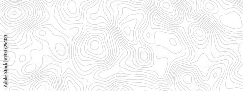 Abstract Geometric Line Pattern Depicting Sea Maps, Topography, and Discovery Areas on a Mounted Grid Landscape
