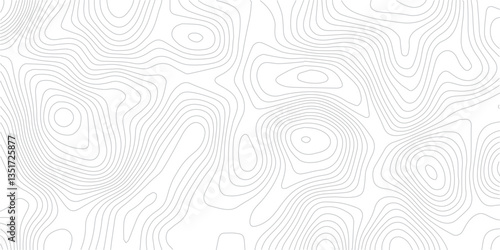 Modern Geometric Map Design Incorporating Topographical Lines, Sea Maps, and Mounted Area Spaces for a Clean White Background

