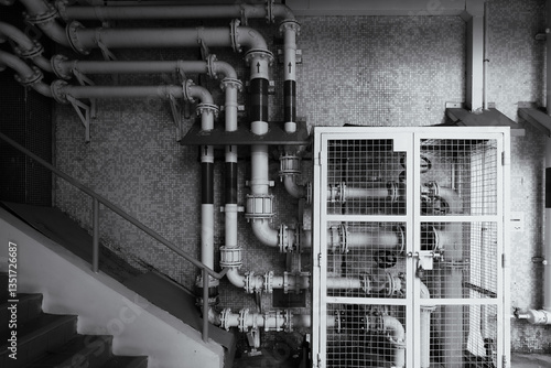 Photography HongKong apartment building Cyberpunk pipes