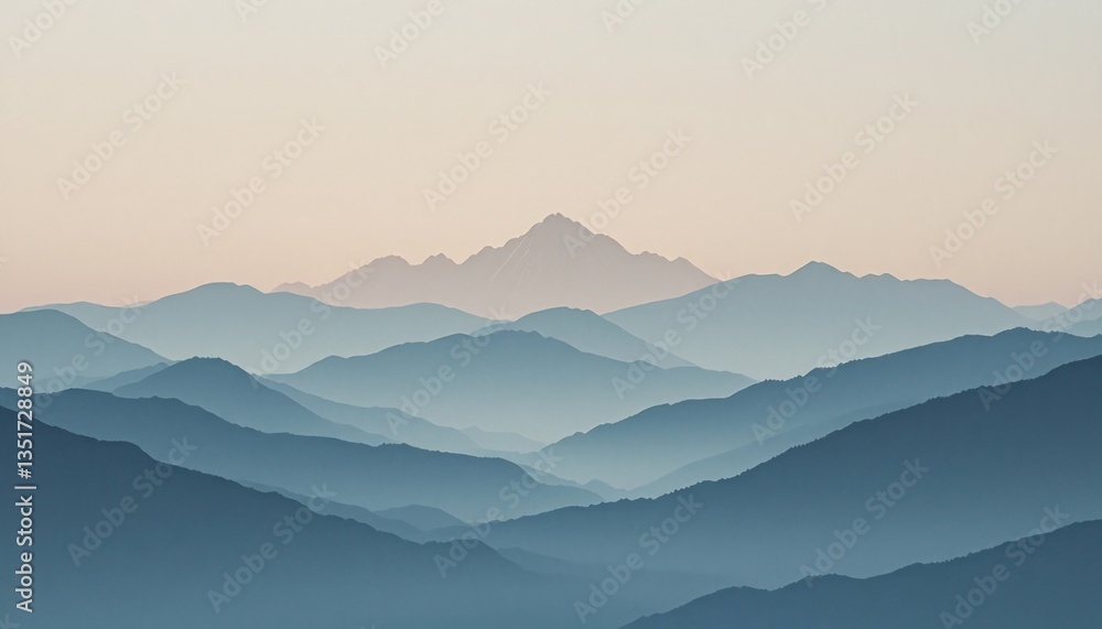 Obraz premium Majestic mountain landscape at dawn scenic viewpoint nature photography tranquil environment captivating atmosphere