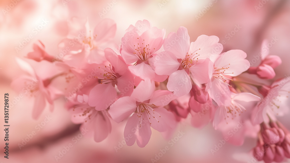 春の息吹を告げる満開の桜盆栽 春の息吹を告げる満開の桜盆栽