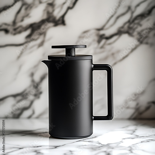 Matte Black French Press Coffee Maker