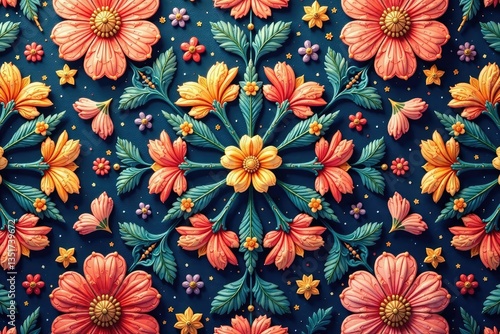 Delicate, interwoven floral motif, endless repeat, wallpaper, illustration, delicate