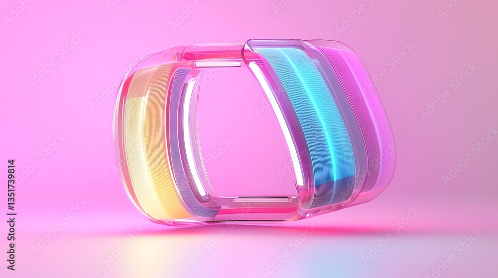 3D render of colorful clipin extensions, arranged in a rainbow fan shape, glowing with radiant lighting 3D render of colorful clipin extensions, arranged in a rainbow fan shape, glowing with radiant lighting