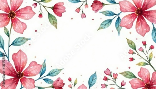 Delicate watercolor floral pattern, perfect for spring flyers , graphics, illustration