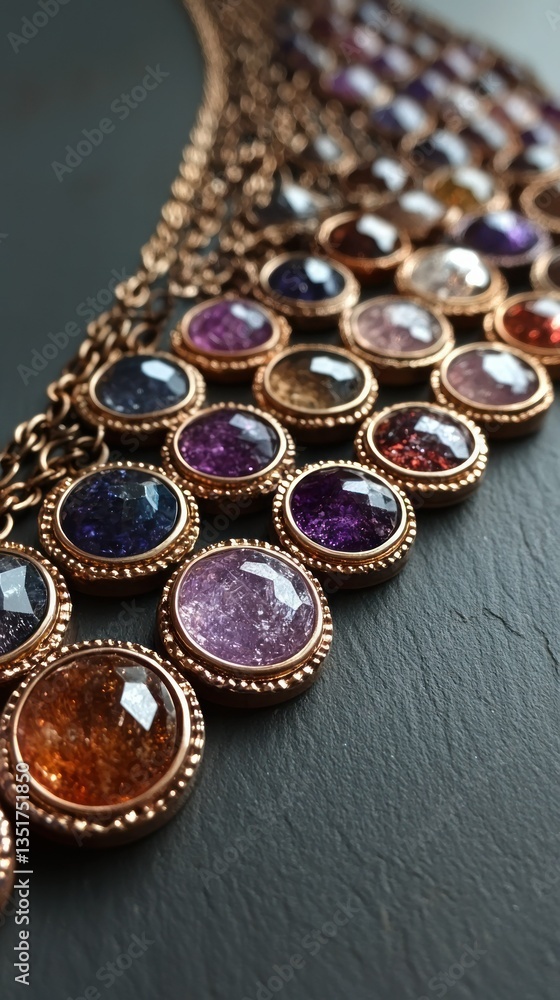 Spectacular Multicolored Gemstone Necklace Spectacular Multicolored Gemstone Necklace