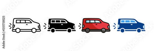 Tail Ligh  Icon Set Multiple Style Collection