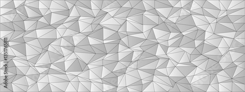 Abstract geometric pattern with chaotic triangles in monochrome design for contemporary backgrounds.