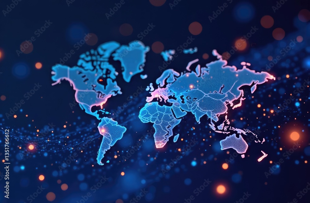 Fototapeta premium World communication digital connecting for digital media background.Vector illustrations