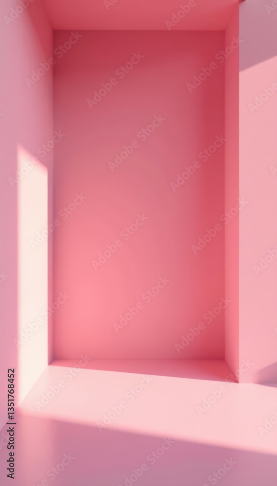 Soft pink walls, subtle light & shadow play on empty room floor , setting, soft, floor Soft pink walls, subtle light & shadow play on empty room floor , setting, soft, floor