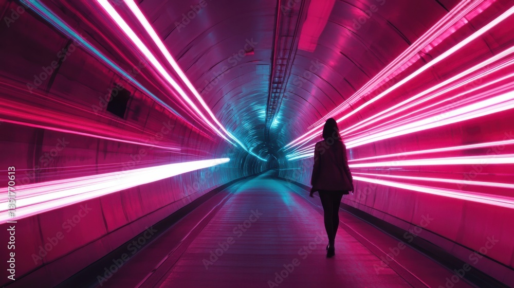 Speeding car in tunnel with abstract blurred motion effect Speeding car in tunnel with abstract blurred motion effect