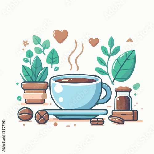 coffee, drink, background, beverage, espresso, cup, cafe, caffeine, food, hot, morning, white, mug, breakfast, brown, aroma, black, fresh, dark, closeup, design, cappuccino, mocha, latte, vector, set,