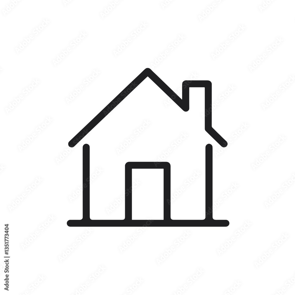 minimalist house icon in black and white design minimalist house icon in black and white design