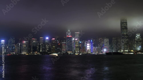 Wallpaper Mural hong kong skyline at night Torontodigital.ca