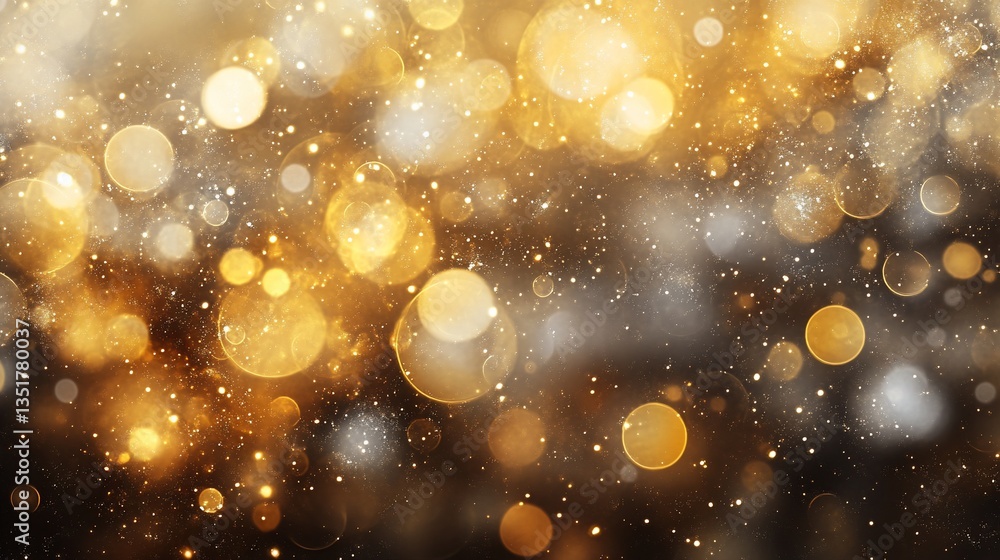 Abstract golden and white bokeh lights background with blurred sparkling circles Abstract golden and white bokeh lights background with blurred sparkling circles