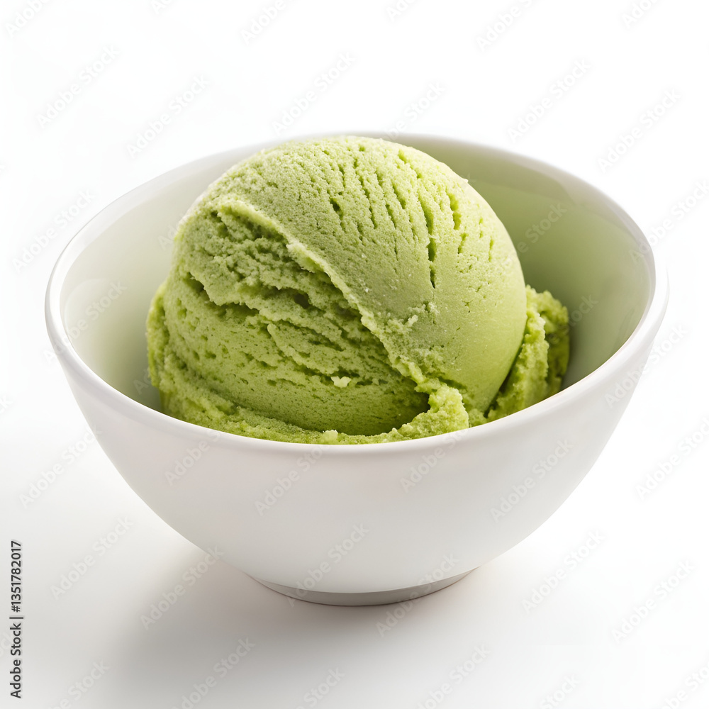 Refreshing Green Tea Matcha Ice Cream in a Bowl – Creamy & Healthy Dessert. Refreshing Green Tea Matcha Ice Cream in a Bowl – Creamy & Healthy Dessert.