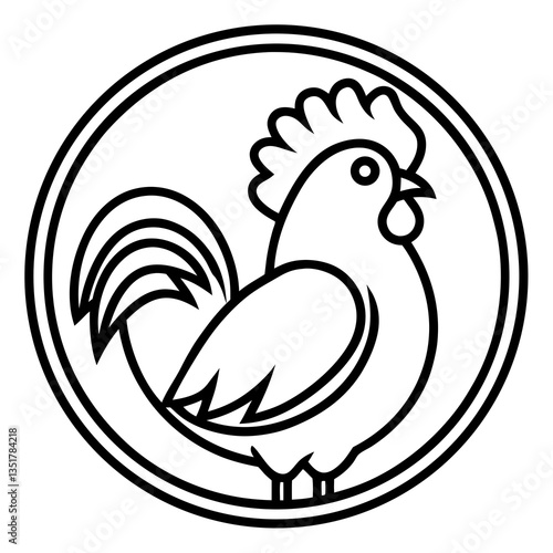 Chicken Logo icon design concept. good for rooster restaurant and chicken farm. vector illustration
