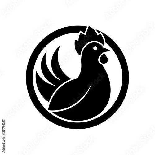 Chicken Logo icon design concept. good for rooster restaurant and chicken farm. vector illustration