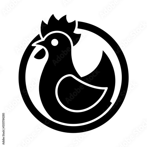 Chicken Logo icon design concept. good for rooster restaurant and chicken farm. vector illustration