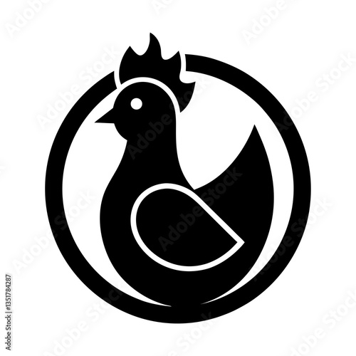 Chicken Logo icon design concept. good for rooster restaurant and chicken farm. vector illustration