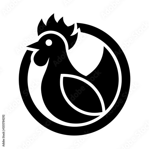 Chicken Logo icon design concept. good for rooster restaurant and chicken farm. vector illustration