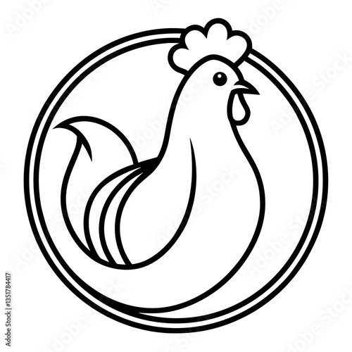 Chicken Logo icon design concept. good for rooster restaurant and chicken farm. vector illustration