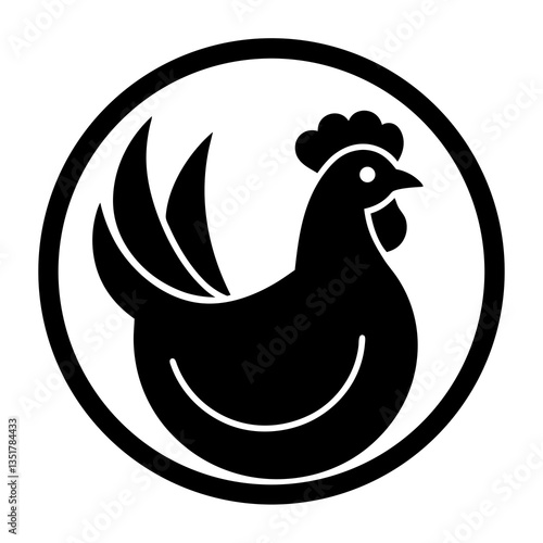 Chicken Logo icon design concept. good for rooster restaurant and chicken farm. vector illustration