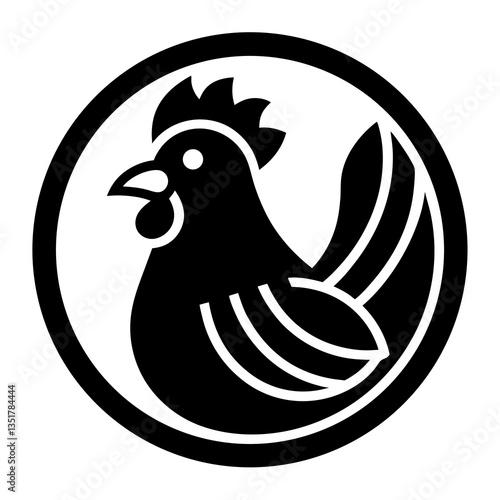 Chicken Logo icon design concept. good for rooster restaurant and chicken farm. vector illustration