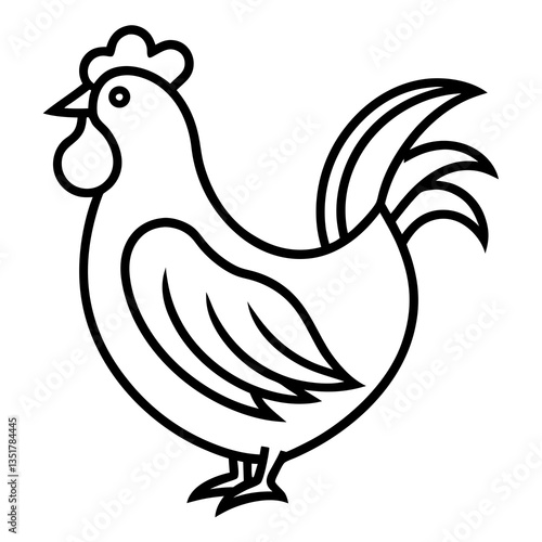 Chicken Logo icon design concept. good for rooster restaurant and chicken farm. vector illustration