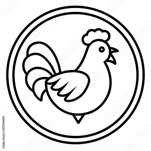 Chicken Logo icon design concept. good for rooster restaurant and chicken farm. vector illustration