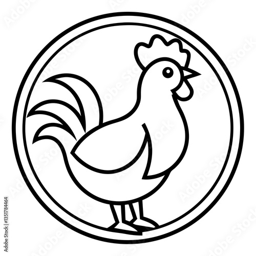 Chicken Logo icon design concept. good for rooster restaurant and chicken farm. vector illustration