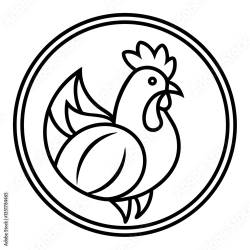Chicken Logo icon design concept. good for rooster restaurant and chicken farm. vector illustration