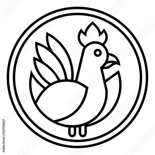 Chicken Logo icon design concept. good for rooster restaurant and chicken farm. vector illustration