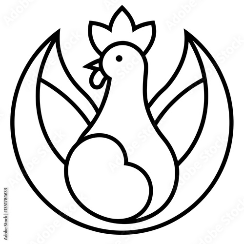 Chicken Logo icon design concept. good for rooster restaurant and chicken farm. vector illustration