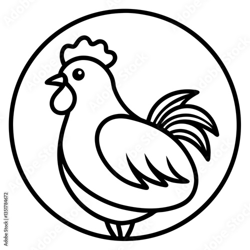 Chicken Logo icon design concept. good for rooster restaurant and chicken farm. vector illustration