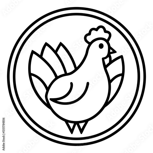 Chicken Logo icon design concept. good for rooster restaurant and chicken farm. vector illustration