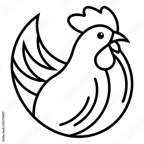 Chicken Logo icon design concept. good for rooster restaurant and chicken farm. vector illustration