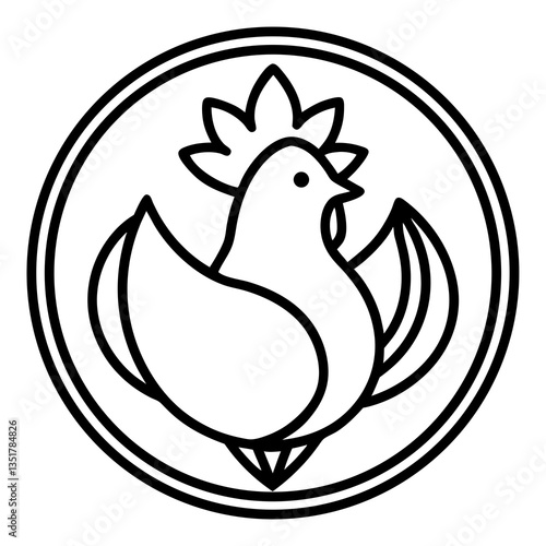 Chicken Logo icon design concept. good for rooster restaurant and chicken farm. vector illustration