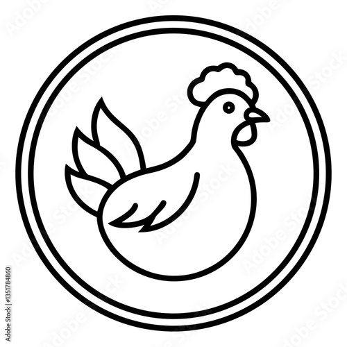 Chicken Logo icon design concept. good for rooster restaurant and chicken farm. vector illustration
