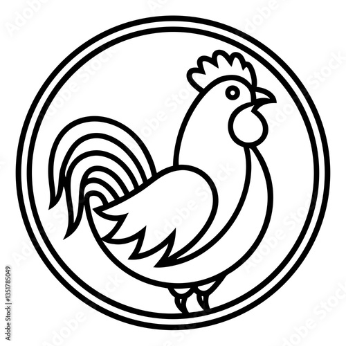 Chicken Logo icon design concept. good for rooster restaurant and chicken farm. vector illustration