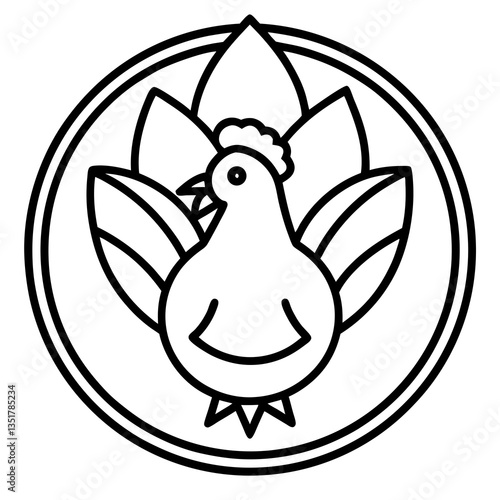 Chicken Logo icon design concept. good for rooster restaurant and chicken farm. vector illustration