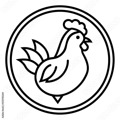 Chicken Logo icon design concept. good for rooster restaurant and chicken farm. vector illustration