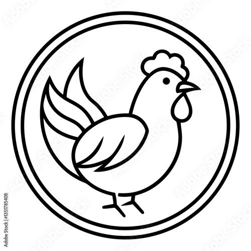 Chicken Logo icon design concept. good for rooster restaurant and chicken farm. vector illustration