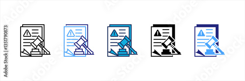 Legal Issue Multi Style Icon Set