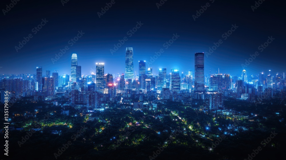 Fototapeta premium Night Cityscape