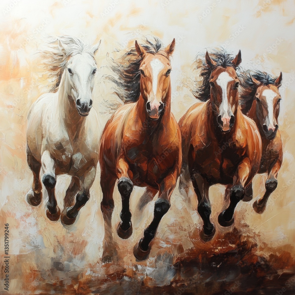 Multiple Horses Running Together Multiple Horses Running Together