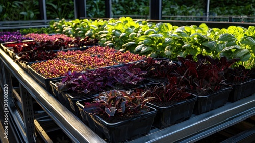 Vibrant greenhouse filled with diverse potted plants showcasing lush greenery and colorful foliage