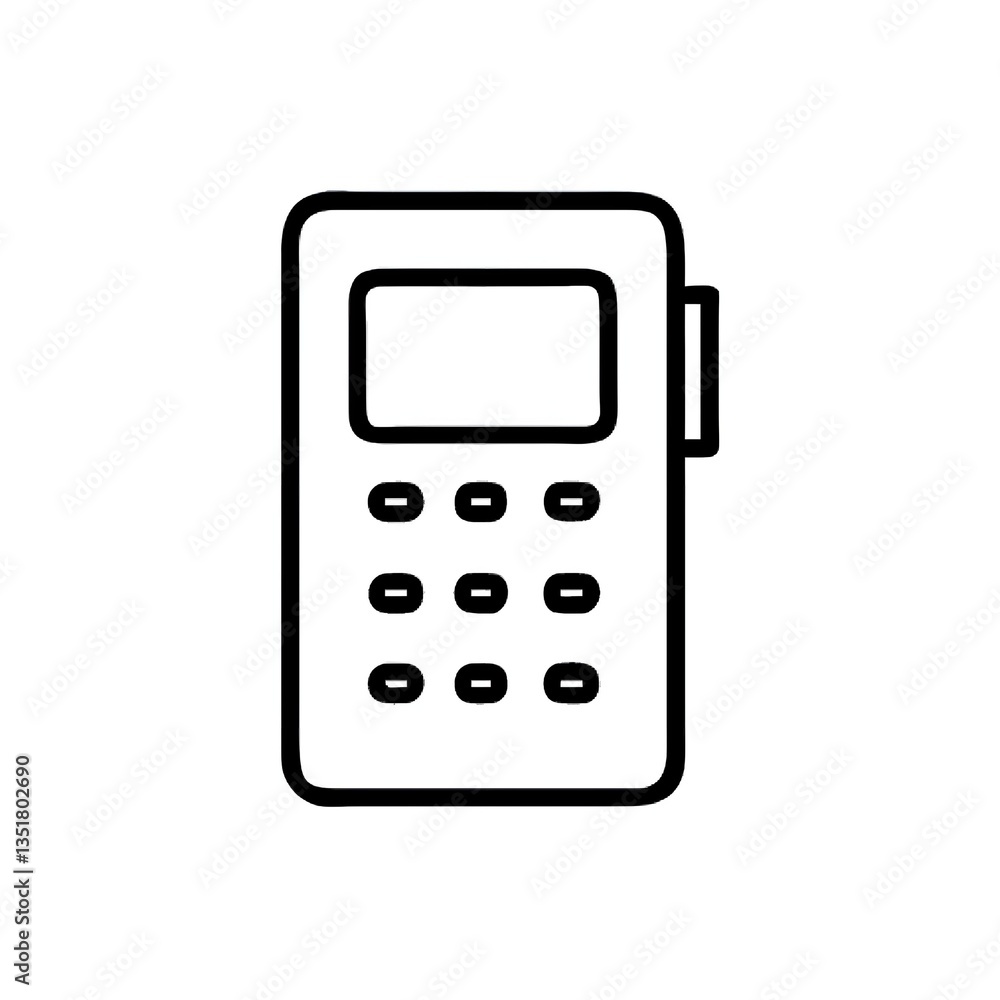 Calculator Silhouette Vector Icon Isolated on White Background – Office or education Tool icon Design Calculator Silhouette Vector Icon Isolated on White Background – Office or education Tool icon Design