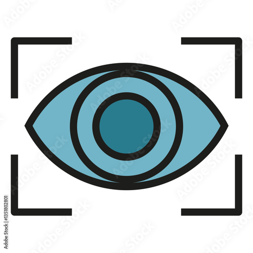 retinal scan vector icon
